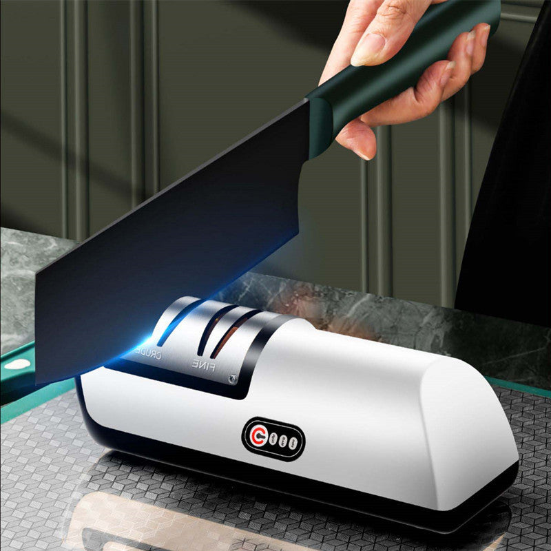 USB Electric Knife Sharpener – Fast, Adjustable & Rechargeable