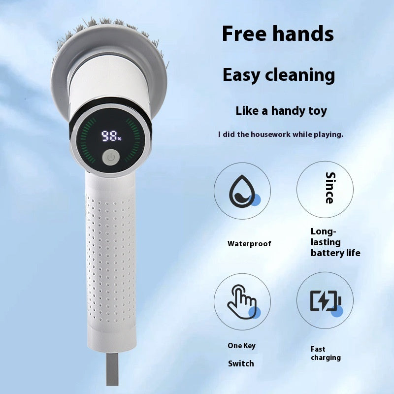 Smart Electric Cleaning Brush – Waterproof & Wireless with Display