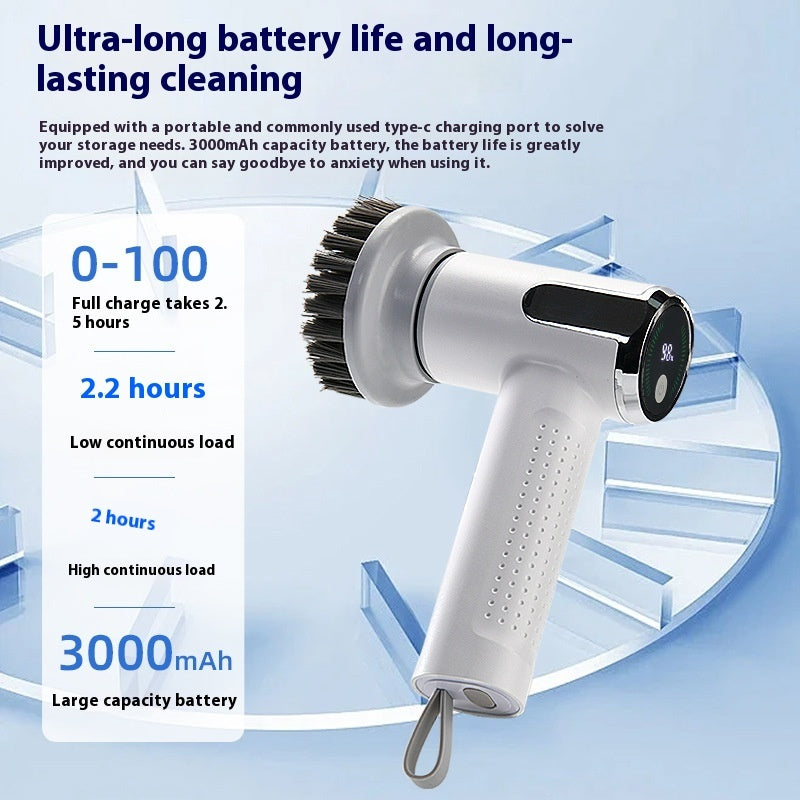 Smart Electric Cleaning Brush – Waterproof & Wireless with Display