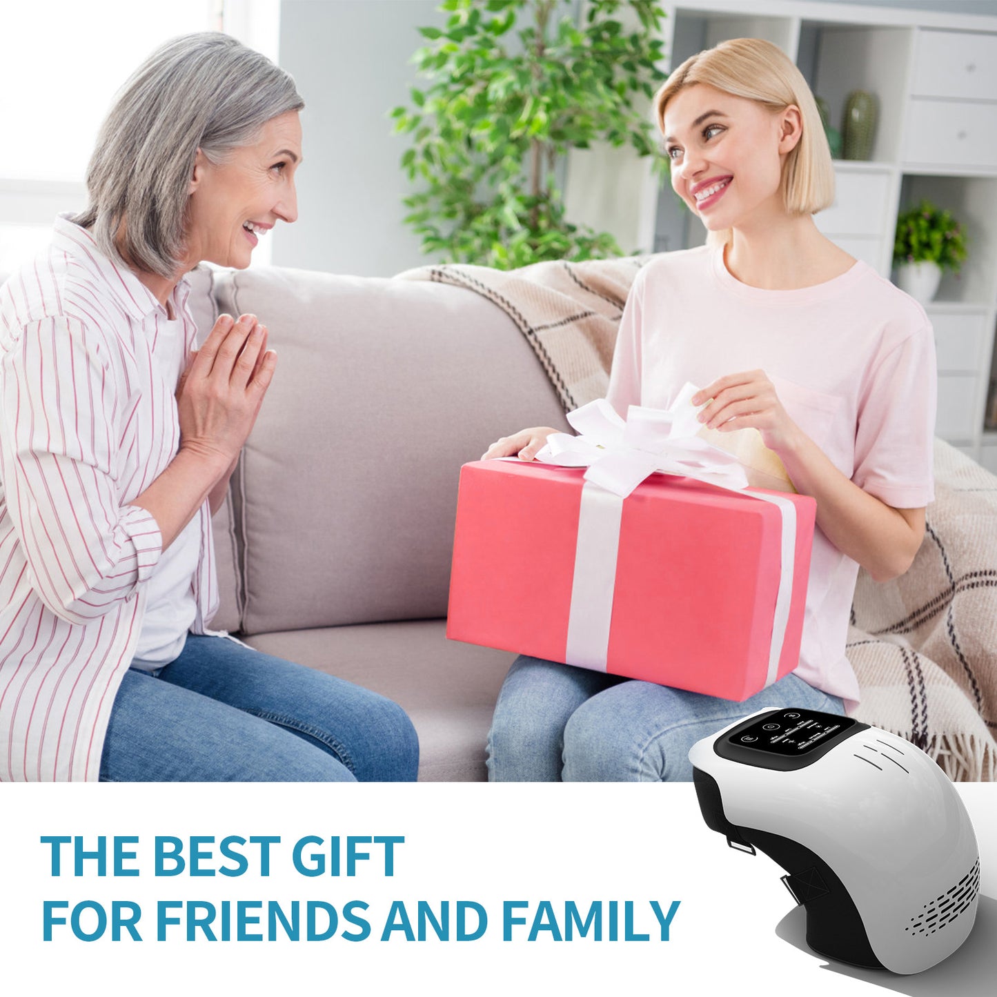 Rechargeable Heated Knee Massager with Infrared & Vibration Therapy